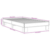 Bed Frame without Mattress Black 90x190 cm Single 845882
