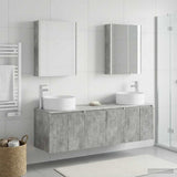 Bathroom Cabinet Set 5 pcs Concrete Grey Engineered Wood 3406570