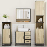 4 Piece Bathroom Furniture Set Sonoma Oak Engineered Wood 3301226