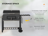 Charcoal Grill, with Height-Adjustable Coal Pan - Black T3398P317575
