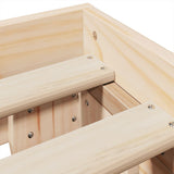 Bed Frame without Mattress 120x190 cm Small Double Solid Wood Pine 855373