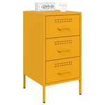 ZNTS Bedside Cabinet Mustard Yellow 36x39x68 cm Steel 843084