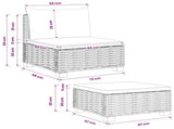 2 pcs Rattan Lounge Set with Cushions GENDT Natural Rattan 42034409