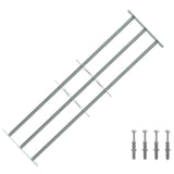 Security Grille for Windows with 3 Crossbars 3 pcs 930-1740 mm 42031278