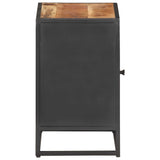 Bedside Cabinet 40x30x50 cm Rough Mango Wood and Natural Cane 323140
