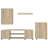 TV Cabinet Set Wall-mounted 4 pcs Sonoma Oak Engineered wood 3397898