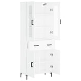 Highboard White 69.5x34x180 cm Engineered Wood 3198529