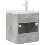 Bathroom Sink Cabinet with Built-in Basin and Faucet Concrete Grey 3324888