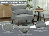 Corduroy Retro Accent Chair - Light Grey T3398P329511