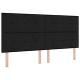 Box Spring Bed with Headboard Black 200 x 200 cm Fabric 3339646