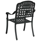 Garden Chair 2 pcs Black 55 x 56.5 x 91cm Aluminium 42002371