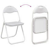 Folding Chair 2 pcs White and Grey 48 x 43.5 x 81 cm 42029045