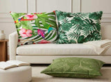 Cushion Cover 6 pcs HOUTEN Leaf Design 80 x 80 cm Polyester 921730