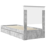 Storage Bed Concrete Grey 75 x 190 cm Engineered Wood 3411260