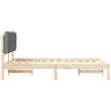Bed Frame with Upholstered Headboard Light Grey 120 x 190 cm 877994