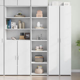 Highboard White 45x41x185 cm Engineered Wood 3281673