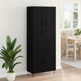 Highboard Black Oak 69.5 x 34 x 180 cm Engineered Wood 3416171