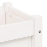 Garden Planter White 90x31x31 cm Solid Wood Pine 837451