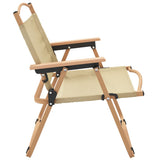 Camping Chair Set of 2 Beige 319481