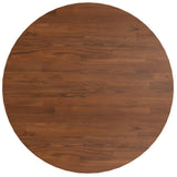 Round Table Top Dark Brown 70x1.5 cm Treated Solid Wood Oak 342969