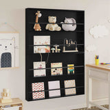Magazine Rack 2 pcs Black Oak 100 x 12 x 70 cm Engineered Wood 890853