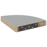 Floating Corner Shelves 4 pcs High Gloss Grey 25x25x3.8 cm MDF 323894