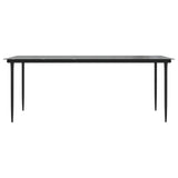 7 Piece Garden Dining Set Black PVC Rattan 3099219