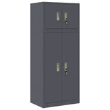 Storage Cabinet 2 pcs Anthracite 60 x 40 x 145 cm Steel 3438695