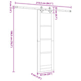 Sliding Door ORKDAL Natural 61 x 198.5 cm Solid Pine Wood 3445548