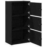 Bookcase Black Oak 40x24x77 cm Engineered Wood 860365