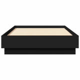 Bed Frame without Mattress Black 90x190 cm Single Engineered Wood 839631