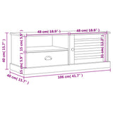 TV Cabinet VIGO 106x40x40 cm Solid Wood Pine 353175