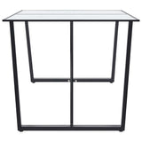 281553 Dining Table White 160x80x75 cm Tempered Glass