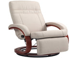 135&deg Manual Reclining Swivel Chair, with Footrest - Beige T3398P344786
