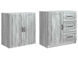Cabinet Set 2 pcs Grey Sonoma Engineered Wood 3416985