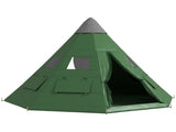 6 Men Tipi Tent with Carry Bag - Green T3398P348697