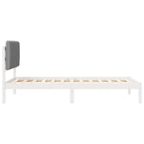 Bed Frame with Upholstered Headboard Light Grey 100 x 200 cm 878073