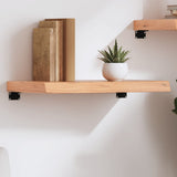 Wall Shelf Light Brown 60x30x cm Treated Solid Wood Oak 363646