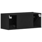 TV Cabinet 2 pcs Black Oak 80 x 30 x 30 cm Engineered Wood 862784