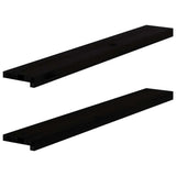 Window Sills 2 pcs Dark Brown 110x15x2 cm Solid Wood Oak 4009169