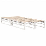 Bed Frame without Mattress White 90x190 cm Single Solid Wood Pine 850861