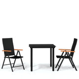 Garden Dining Set Black 3099113