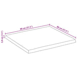 Table Top Live Edge 80x80x3.8 cm Solid Wood Rough Mango 370698