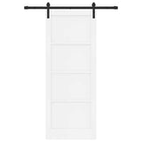 Sliding Door White 83 x 211 cm Solid Pine Wood 3333283