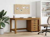 Desk and Rolling Cabinet Set MOSS 2 pcs Honey Brown 3438785