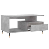 Coffee Table Concrete Grey 90x49x45 cm Engineered Wood 831016