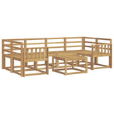 Outdoor Sofa Set 7 pcs White 59 x 59 x 37 cm Solid Acacia Wood 3387308