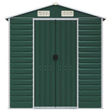 Garden Shed Green 191x640x198 cm Galvanised Steel 3188237