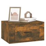 ZNTS Wall-mounted Bedside Cabinets 2 pcs Smoked Oak 50x36x25 cm 816851
