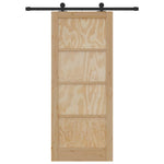 Sliding Door Manual ORKDAL Natural and black 83 x 202 cm 3333448